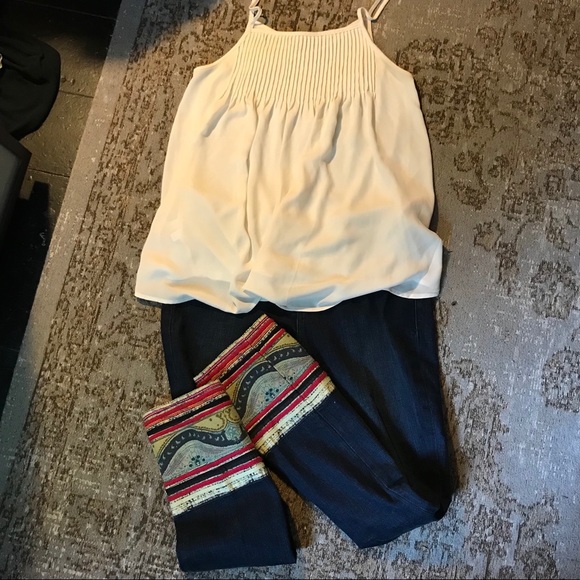 jeans with fabric hem